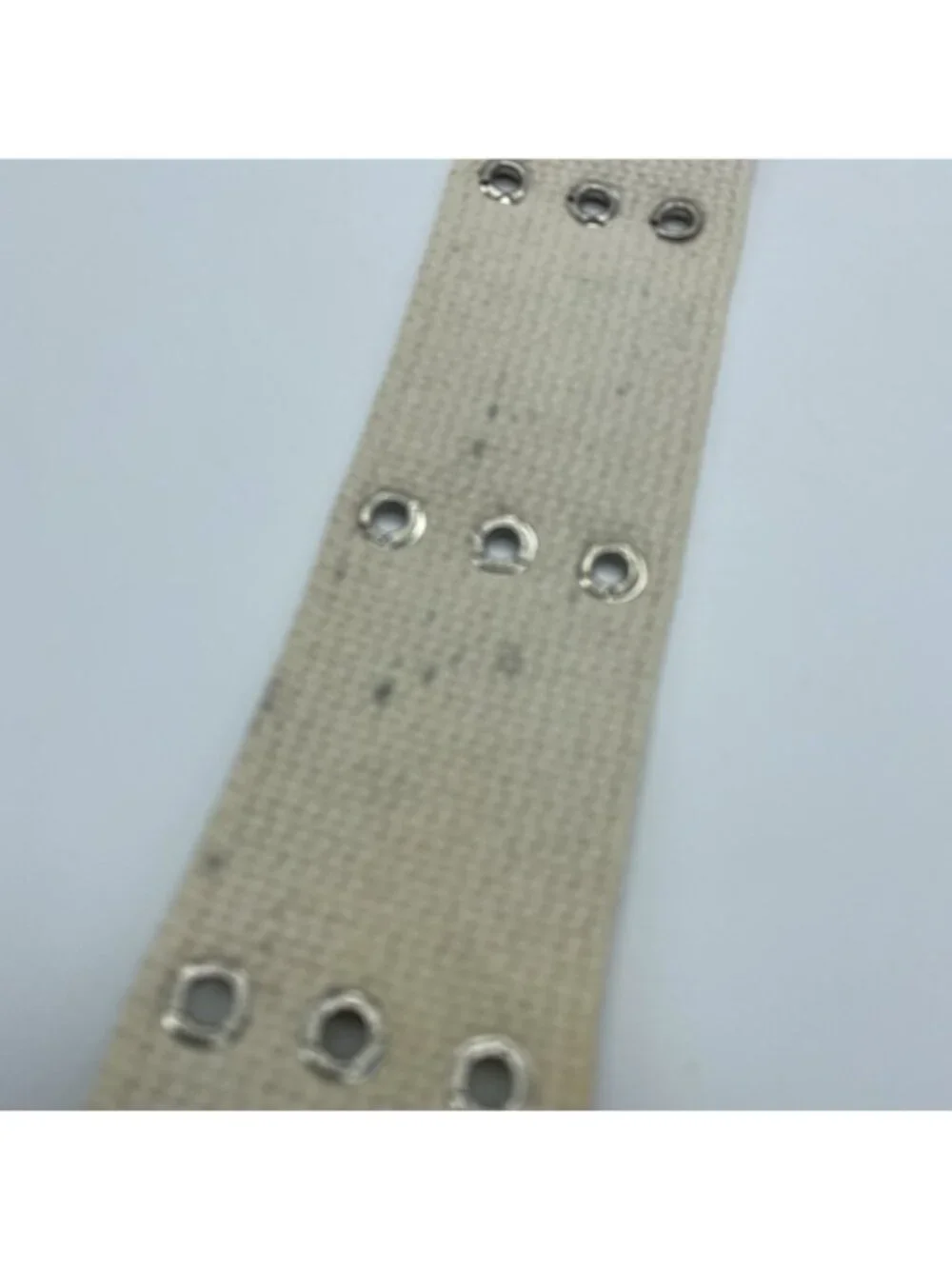 Unbranded Cream Woven Canvas Double Prong Belt Men’s Size 30-32